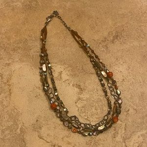 Silpada Fiesta Fun Coral Abalone Necklace